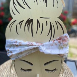 Bandeau femme fleurs vintage beige