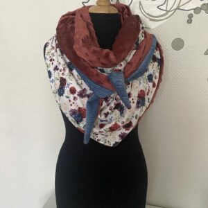 Maxi cheche hiver fleuri
